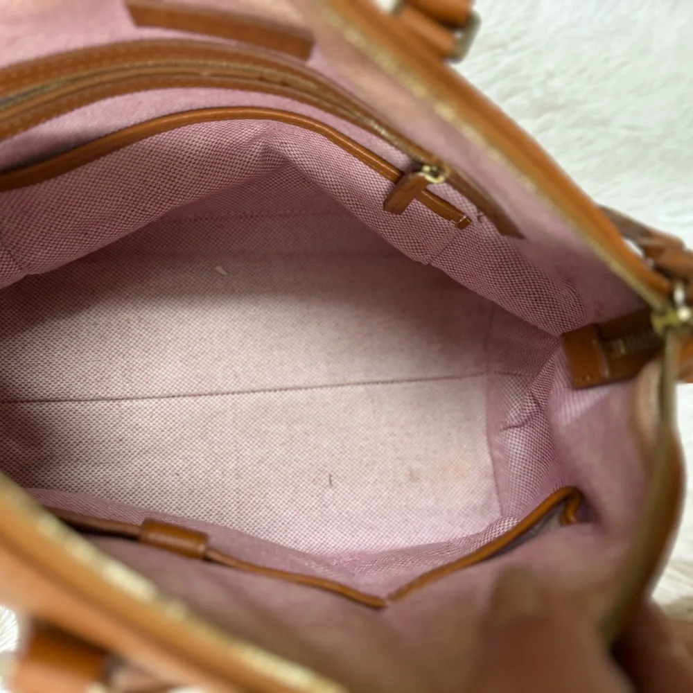 Dooney & Bourke Tan Leather Satchel